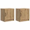 vidaXL Cabinet de chevet 2 pcs Ch&ecirc;ne artisanal 43 x 34,5 x 47 cm