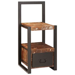 vidaXL Support valet Multicolore 40 x 40 x 90 cm Bois Recycl&eacute; Solide