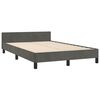 vidaXL Cadre de lit sans matelas gris fonc&eacute; 120x190 cm velours