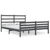 vidaXL Cadre de lit sans matelas bois de pin massif gris 140x190 cm