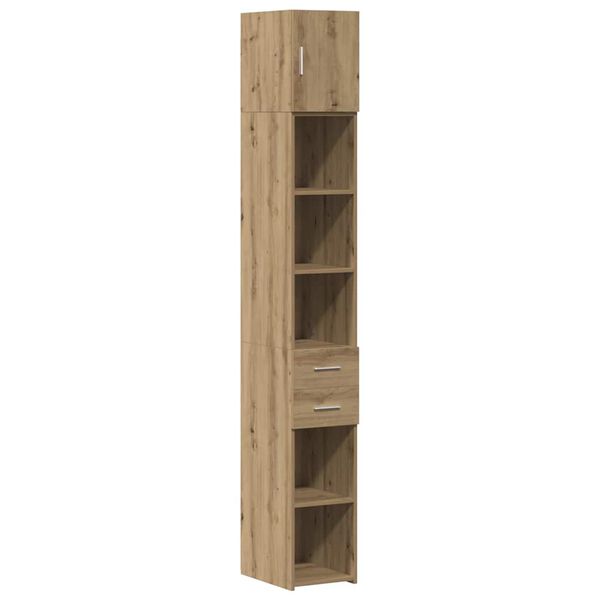 vidaXL Armoire de rangement 2 pcs Ch&ecirc;ne artisanal 30 x 42,5 x 225 cm