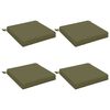 vidaXL Coussins de si&egrave;ge SOEST 4 pc 100 % polyester Vert olive
