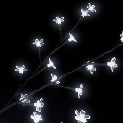 vidaXL Sapin de Noël 220 LED blanc froid Cerisier en fleurs 220 cm