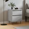vidaXL Table de chevet sonoma gris 40x35x50 cm bois d&rsquo;ing&eacute;nierie