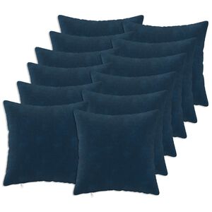 vidaXL Coussin 12 pc HEERLEN Bleu 40 x 40 cm Fleece en microfibre