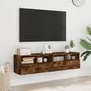 vidaXL Meubles TV muraux 2 pcs ch&ecirc;ne fum&eacute; 60x30x30cm bois d'ing&eacute;nierie