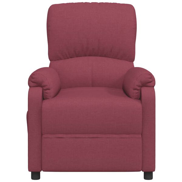 vidaXL Fauteuil de massage Rouge bordeaux Tissu