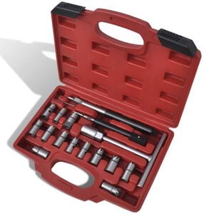 vidaXL Ensemble de couteau de si&egrave;ge d'injecteur diesel 17 pcs