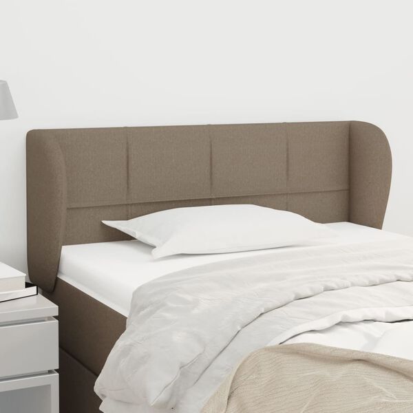 vidaXL T&ecirc;te de lit avec oreilles Taupe 83x23x78/88 cm Tissu