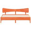 vidaXL Cadre de lit sans matelas cire marron 200x200cm bois pin massif