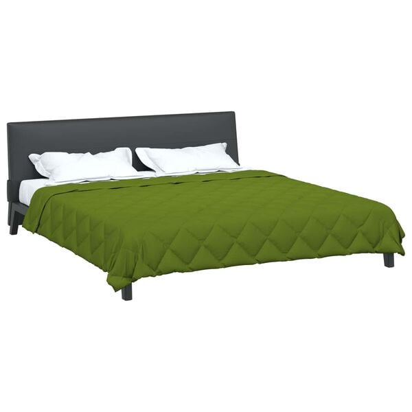 vidaXL Duvet d'&eacute;t&eacute; simple Vert 220 x 260 cm Microfibre