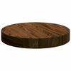 vidaXL Plateau de table Marron fonc&eacute; &Oslash; 30 x 4 cm Bois de ch&ecirc;ne massif