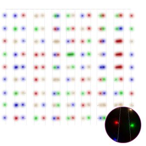 vidaXL Rideaux lumineux &agrave; LED 3x3 m 300 LED Multicolore 8 fonctions