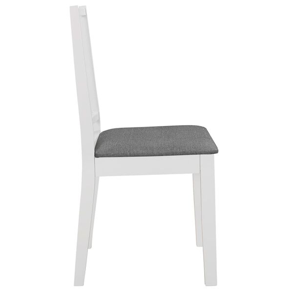 vidaXL Chaises &agrave; manger avec coussins lot de 4 blanc bois solide