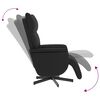 vidaXL Fauteuil inclinable avec repose-pieds noir similicuir