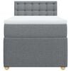 vidaXL Sommier à lattes de lit avec matelas Gris clair 100x200cm Tissu
