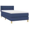 vidaXL Sommier &agrave; lattes de lit avec matelas Bleu 100x200 cm Tissu