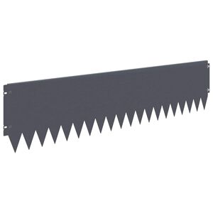 vidaXL Bordure de Pelouse 20 pcs 103 x 25 cm Acier Anthracite