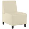 vidaXL Unit&eacute; de Sofa Modulaire Sans Accoudoirs Cr&egrave;me 55 x 74 x 82 cm