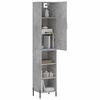 vidaXL Buffet haut Gris b&eacute;ton 34,5x34x180 cm Bois d'ing&eacute;nierie