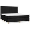 vidaXL Sommier &agrave; lattes de lit avec matelas Noir 180x200 cm Tissu