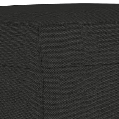 vidaXL Ensemble de canapés 4 pcs avec coussins Noir Tissu