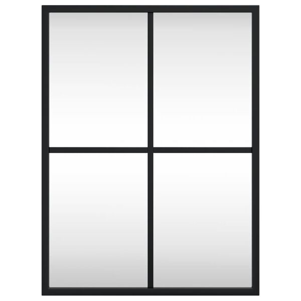 vidaXL Miroir mural noir 30x40 cm rectangulaire fer