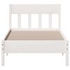 vidaXL Cadre de lit sans matelas blanc 75x190 cm bois de pin massif