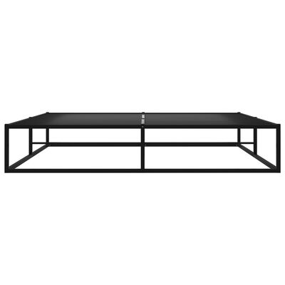 vidaXL Cadre de lit sans matelas noir métal 180x200 cm