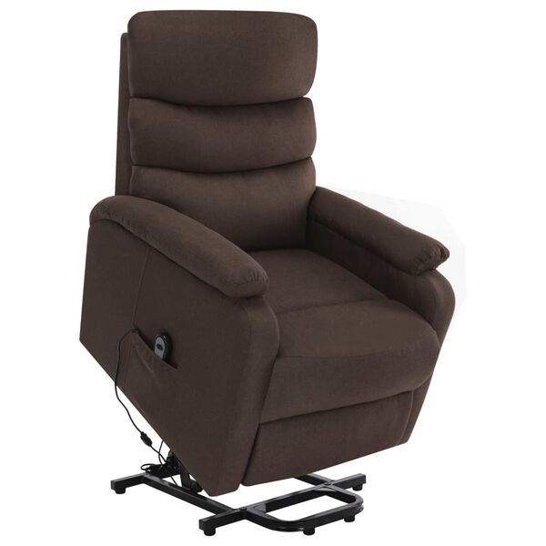vidaXL Fauteuil de massage Marron Tissu
