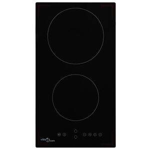 vidaXL Plaque de cuisson C&eacute;ramique 2 br&ucirc;leurs Contr&ocirc;le tactile 3000 W