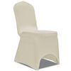 vidaXL Housse de chaise extensible 100 pcs Couleur cr&egrave;me