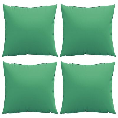 vidaXL Coussins décoratifs lot de 4 vert 40x40 cm tissu