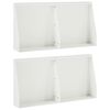 vidaXL Mur de sout&egrave;nement 4 pc 40 x 12 x 50 cm Acier Blanc