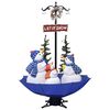 vidaXL Arbre de Noël neigeux avec base de parapluie Bleu 170 cm PVC