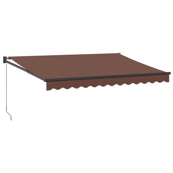 vidaXL Auvent manuel r&eacute;tractable marron 350x250 cm