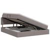 vidaXL Lit avec rangement et matelas Taupe 140 x 200 cm Velours