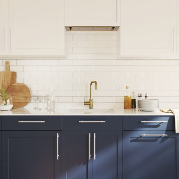 vidaXL Poign&eacute;es d'armoire 20 pcs argent&eacute; 192 mm acier inoxydable