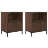 vidaXL Cabinet de chevet 2 pcs Ch&ecirc;ne marron 49 x 36 x 61 cm