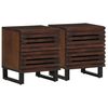 vidaXL Tables de chevet 2 pcs 40x34x46 cm bois de manguier massif