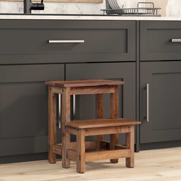 vidaXL Tabouret Naturel 37 x 37 x 46 cm Bois d'Acajou