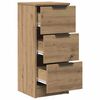 vidaXL Buffets 2 pcs chêne artisanal 30x30x70 cm bois d'ingénierie