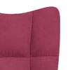 vidaXL Chaise de relaxation avec repose-pied Rouge bordeaux Velours