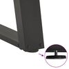 vidaXL Pieds de table à manger en U 2 pièces Anthracite 60 x (72-73) cm Acier