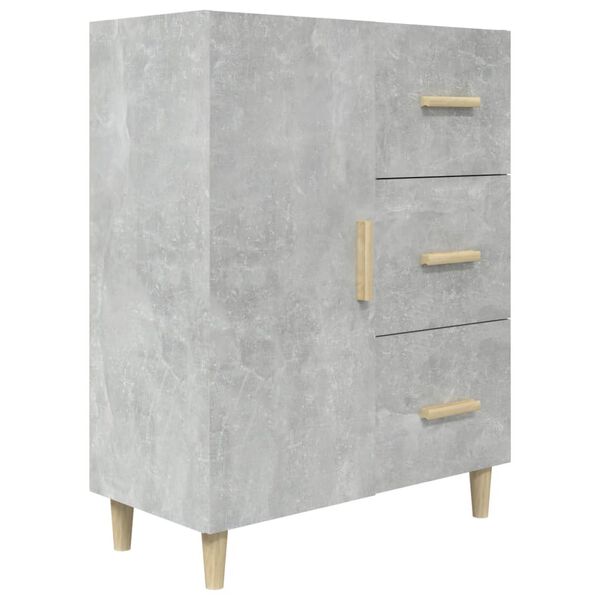 vidaXL Buffet gris béton 69,5x34x90 cm bois d'ingénierie