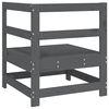 vidaXL Canap&eacute; d'angle de jardin gris bois de pin massif