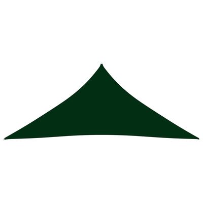 vidaXL Voile parasol tissu oxford triangulaire 4,5x4,5x4,5m vert foncé