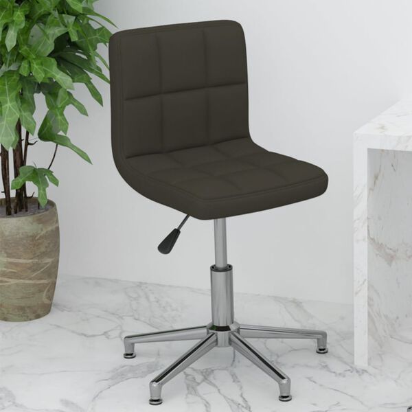 vidaXL Chaise pivotante de bureau Marron Similicuir