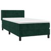 vidaXL Sommier &agrave; lattes de lit avec matelas Vert fonc&eacute; 100x200 cm