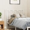 vidaXL T&ecirc;te de lit de remplacement m&eacute;tal blanc 80 cm